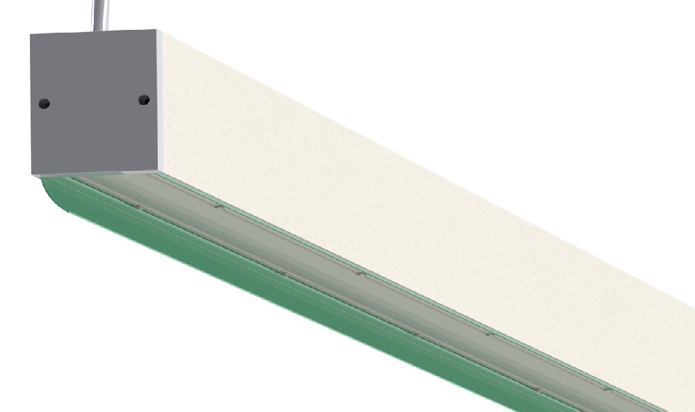 Appline LED linear light Aysmmetric with Baffle